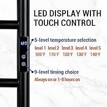 4 Tier Wall Mounted Bathroom Towel Warmer Rack