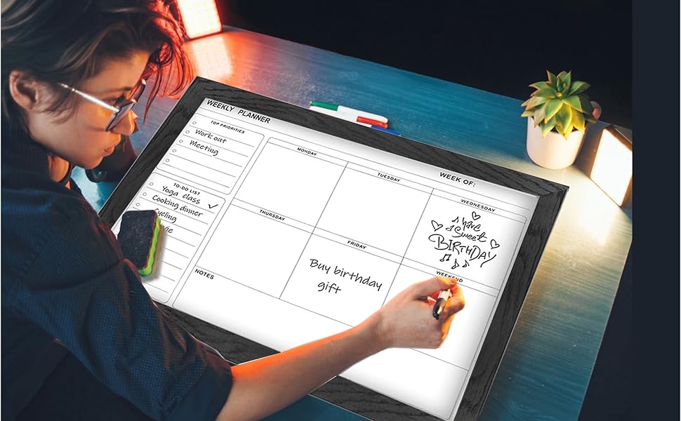 white board calendar dry erase for wall planner dry erase board   weekly dry erase board for wall