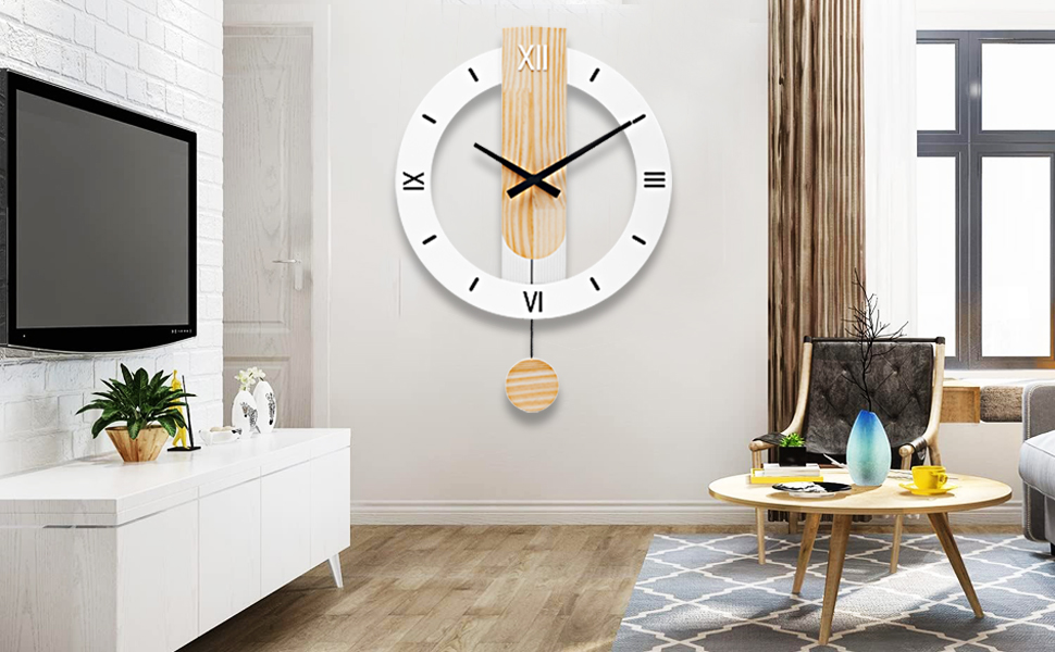 wooden wall clock