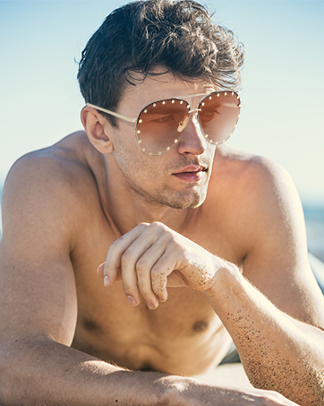 men studded sunglasses