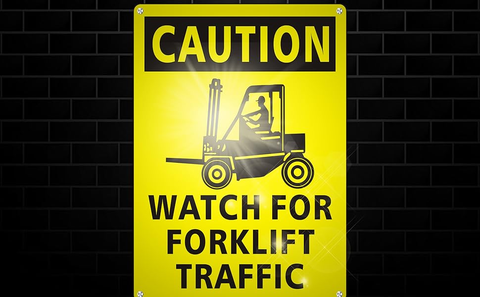 caution watch for forklift traffic sign,watch for forklift traffic sign,forklift traffic sign