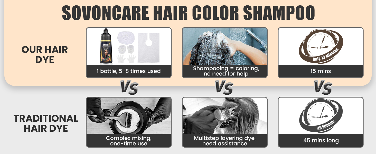 3 IN 1 HAIR DYE SHAMPOO