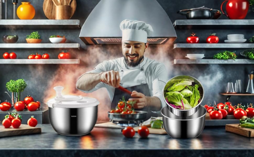 salad spinner,salad spinners best rated,lettuce spinner,stainless steel salad spinner
