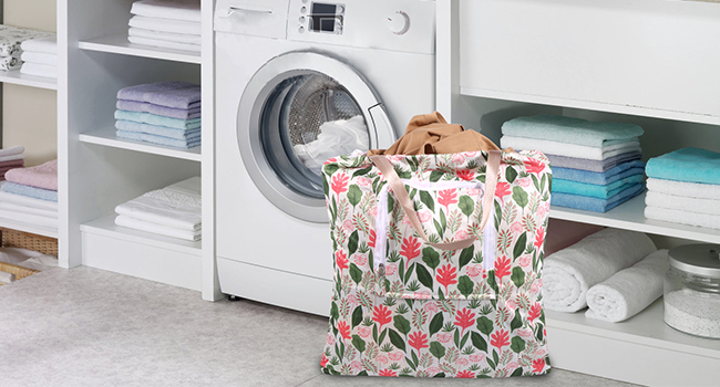SANFERGE 2 Pack Expandable Travel Laundry Bag