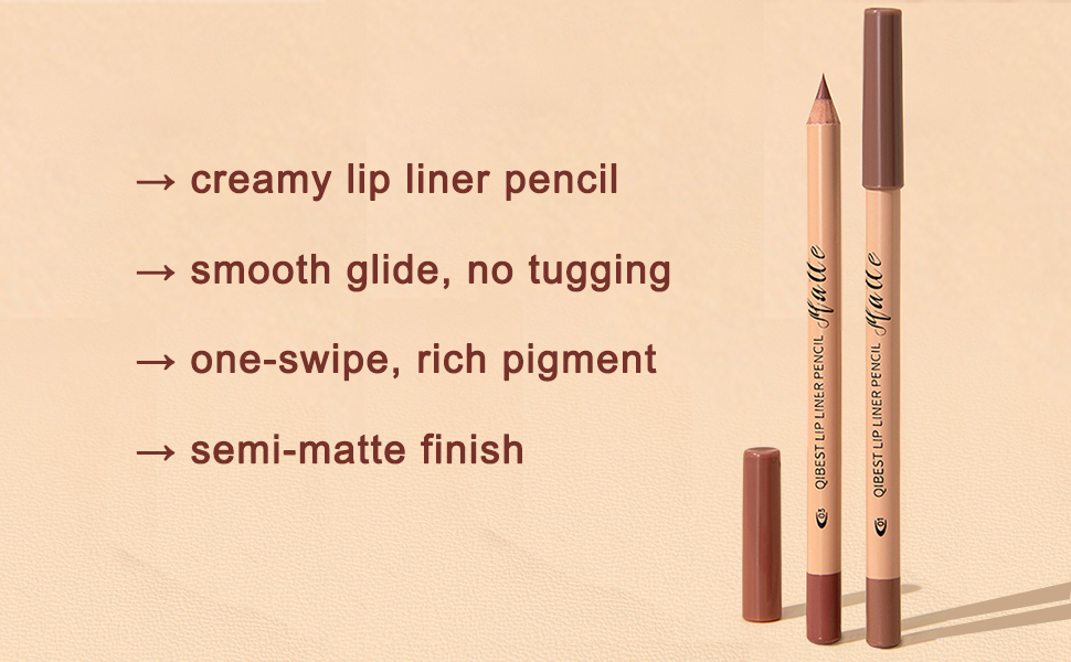 Matte Lip Liner Set Brown Tone Natural Lip Makeup
