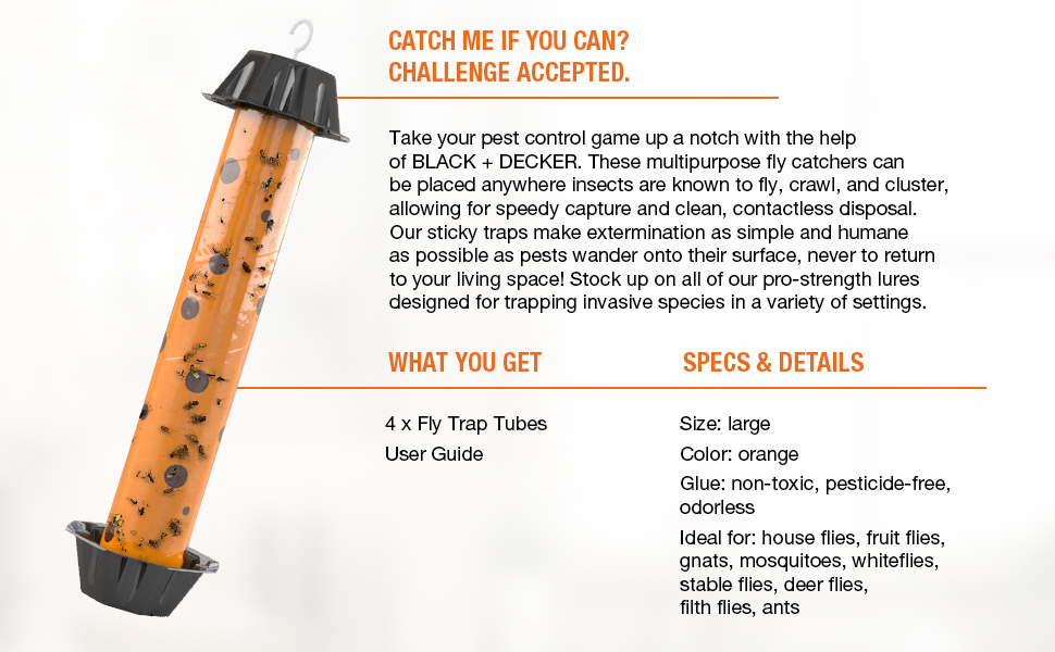 BLACK+DECKER Fruit Fly Trap Gnat Trap Gnat Killer Indoor