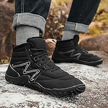 mens winter boots wide toe