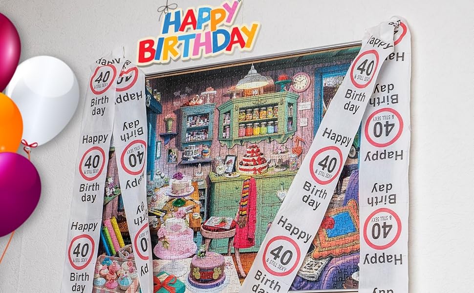 Happy 40 und Still Sexy Birthday Klopapier, 2 Pack, Dekoration und Geschenk für 40. Geburtstag