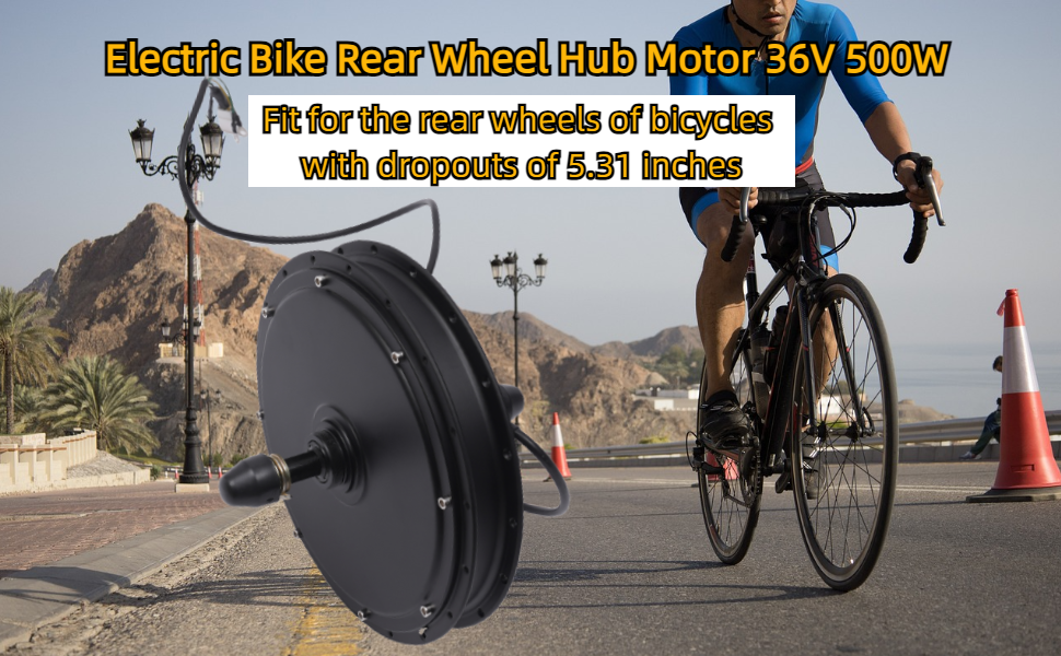 Wheel Hub Motor, 500W 36V Brushless Gearless Ebike Motor