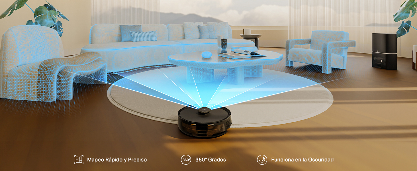 Tapo RV30 Max Plus - Robot Aspirador y Fregasuelos con 5300Pa + Base de Auto-Vaciado inteligente