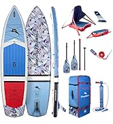 ISLE Switch Inflatable Hybrid Kayak-Stand Up Paddle Board | 2in1- Kayak & Paddle Board Bundle, In...
