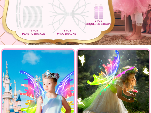新品　Princess TableFonde &FlyPure Amazon.com: Electric Light Up Butterfly Wings Moving with