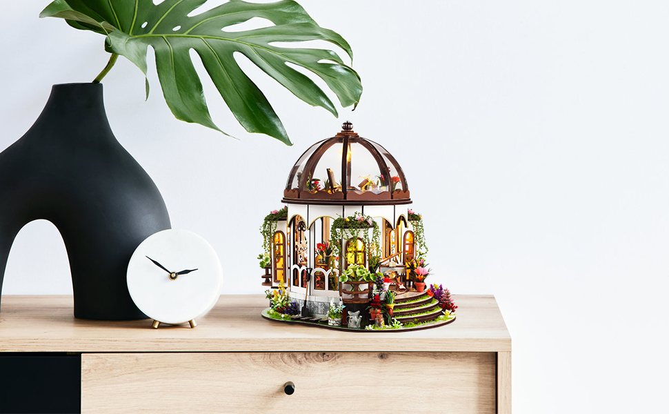 Book corner, bookcase miniature scenes, DIY miniature house, miniature kit for DIY