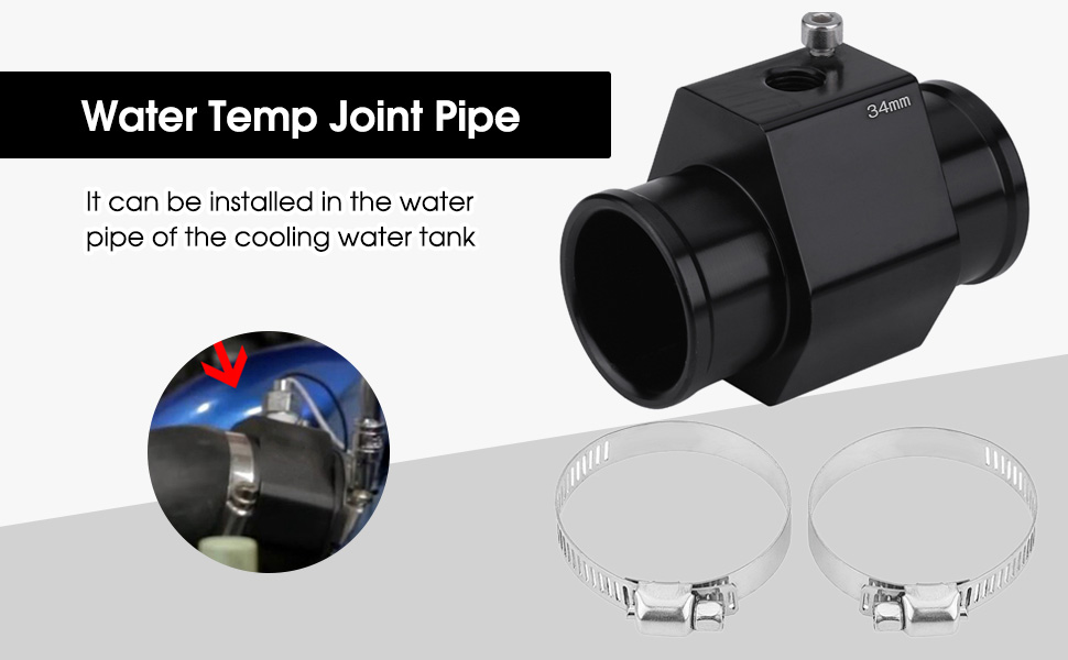 Water Temp Joint Pipe, Keenso Aluminum Car Water Temp