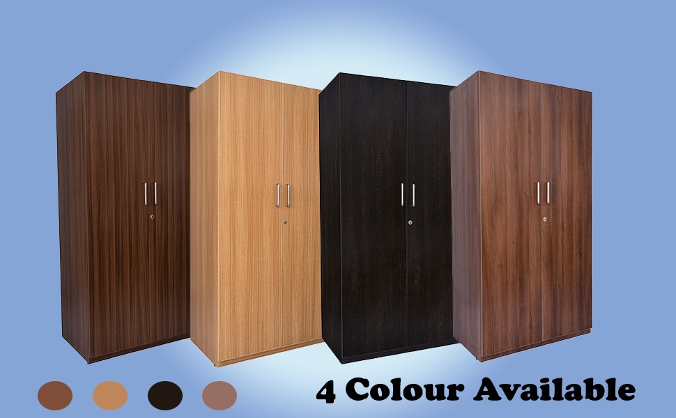 EZYWUD Leo 800 Engineered Wood Classic Planked Walnut Double Door