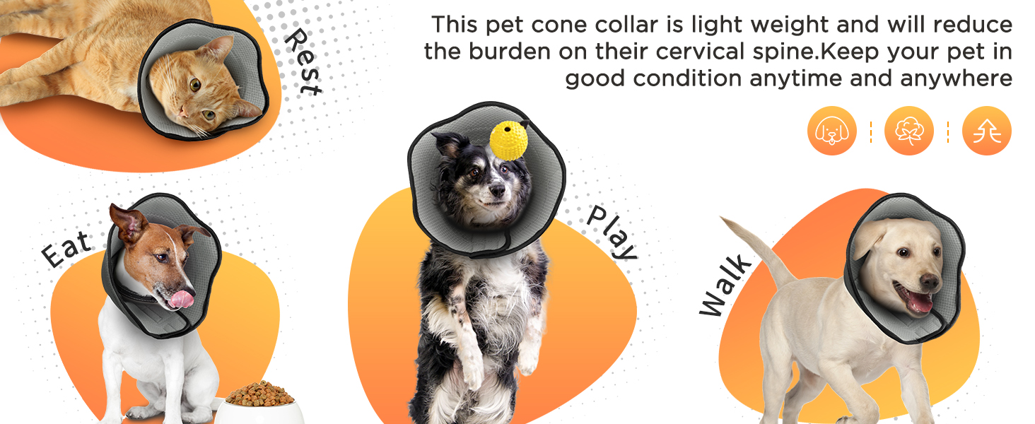 BONTHEE Soft Dog Cone Alternative After Surgery,Dog Cone Collar for