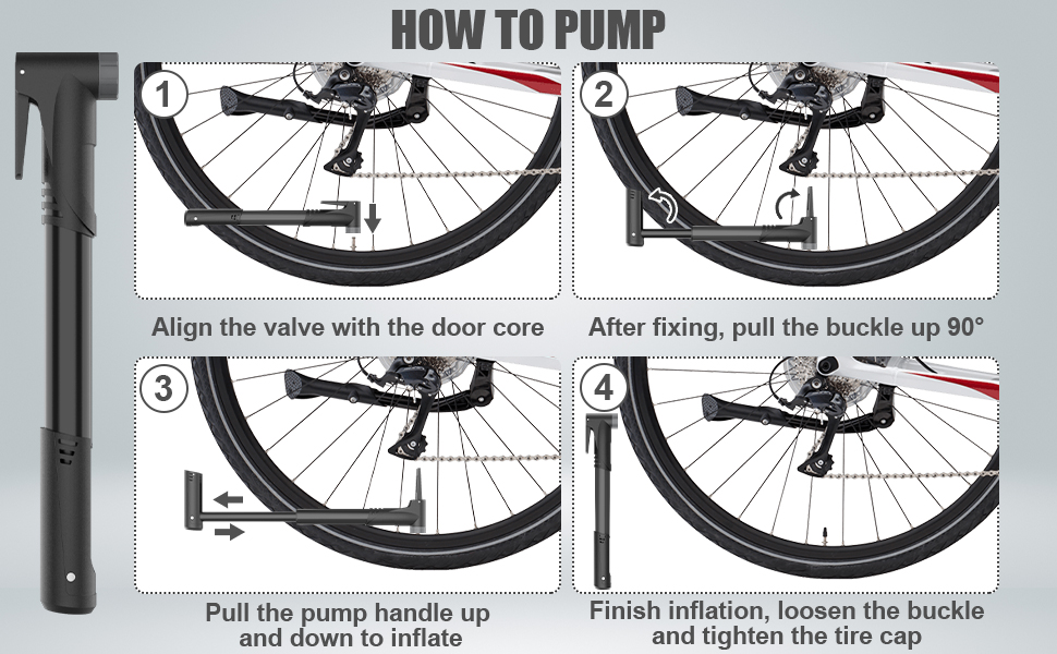 Bike Pump, Arespark Bicycle Pump Portable Bike Frame Pump Tire Pump
