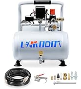 Limodot Ultra Quiet Air Compressor, Only 60dB, 1 Gallon Steel Tank, Oil-Free, Electric Air Compre...