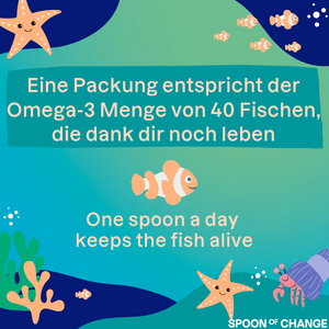 One pack corresponds to the Omega-3 quantity of 40 fish that still live thanks to you