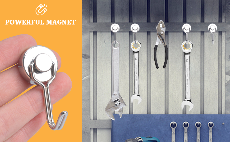 MIN CI 20mm Strong Hooks Heavy Duty, 35Lb Neodymium