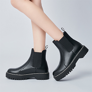 Napa Leather Platform Chelsea Boots