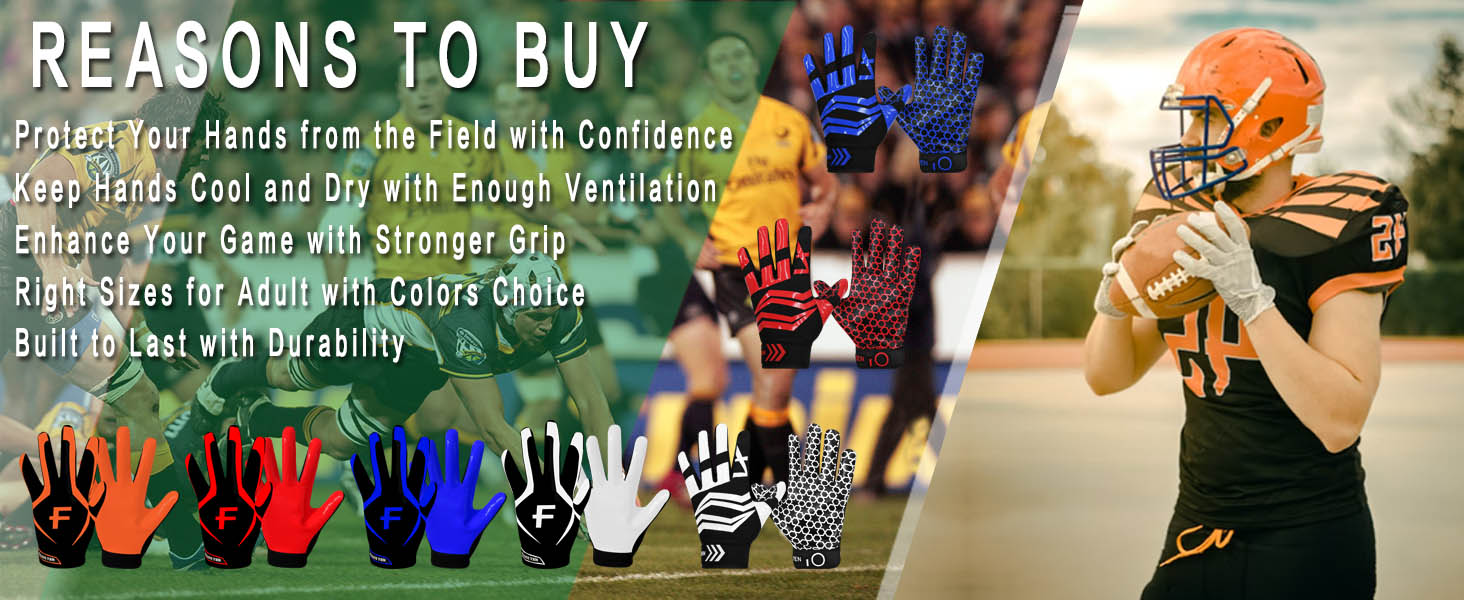football receiver gloves adult men finger ten