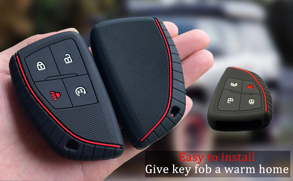 TANDRIVE Key Fob Cover for 2025 2024 2023 Chevy Colorado Equinox Silverado GMC