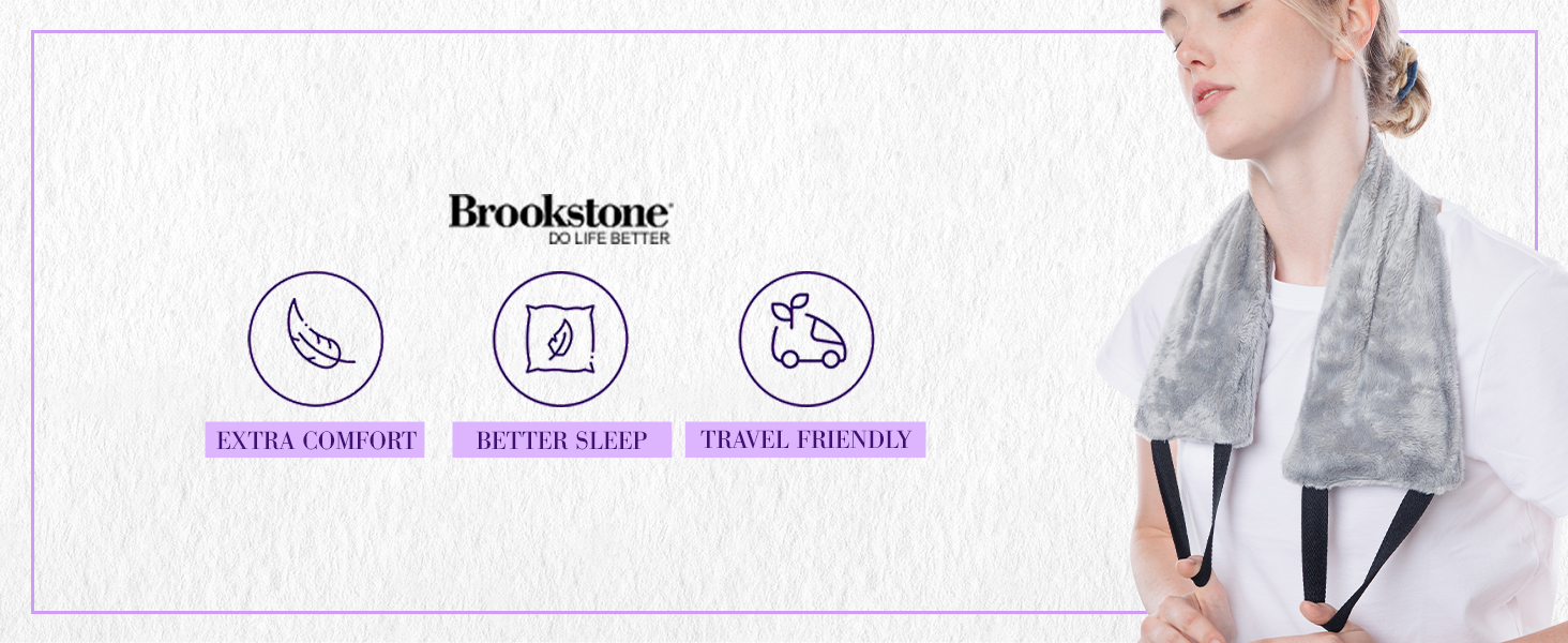 Brookstone Premium Microwave Neck Heating Pad and Cooling