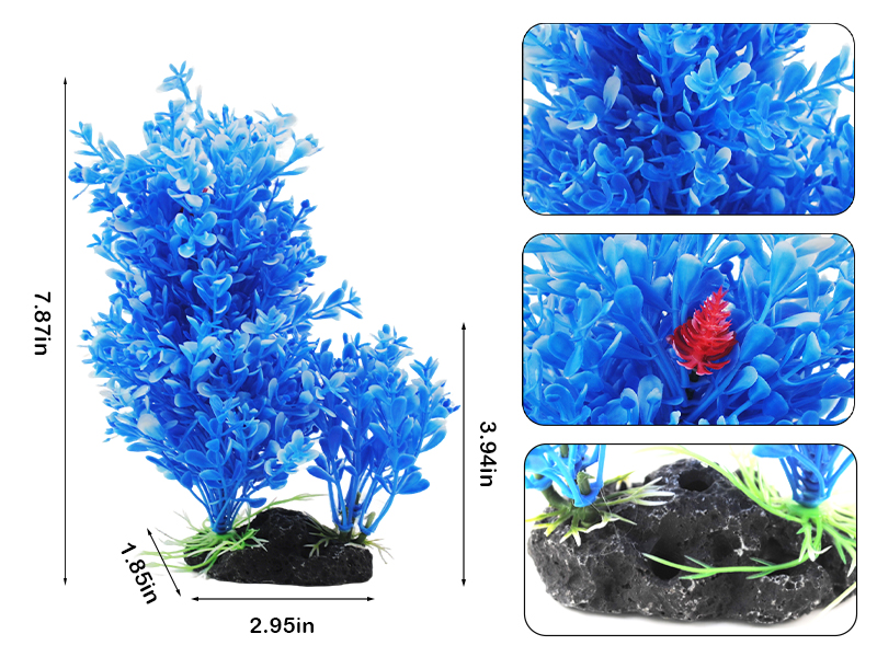 Reptile Plants for Bearded Dragon Artificial Decor Terrarium Fake Plant Habitat Decoration