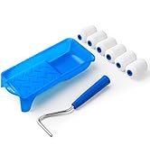 Mister Rui Foam Paint Roller, 2 Inch Mini Paint Roller Kit 8 Pcs, Touch Up Small Paint Roller for...