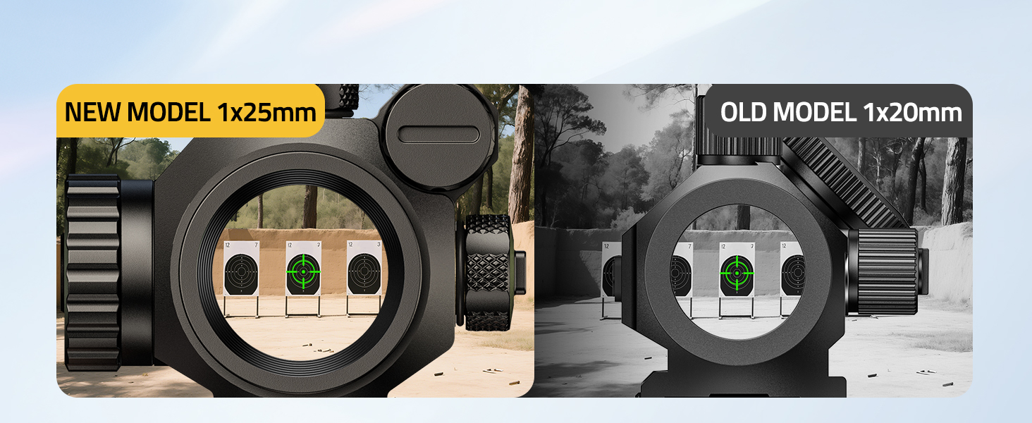 25mm large window - CVLIFE JackalHowl 1X25mm Auto-Brightness Green Dot Sight
