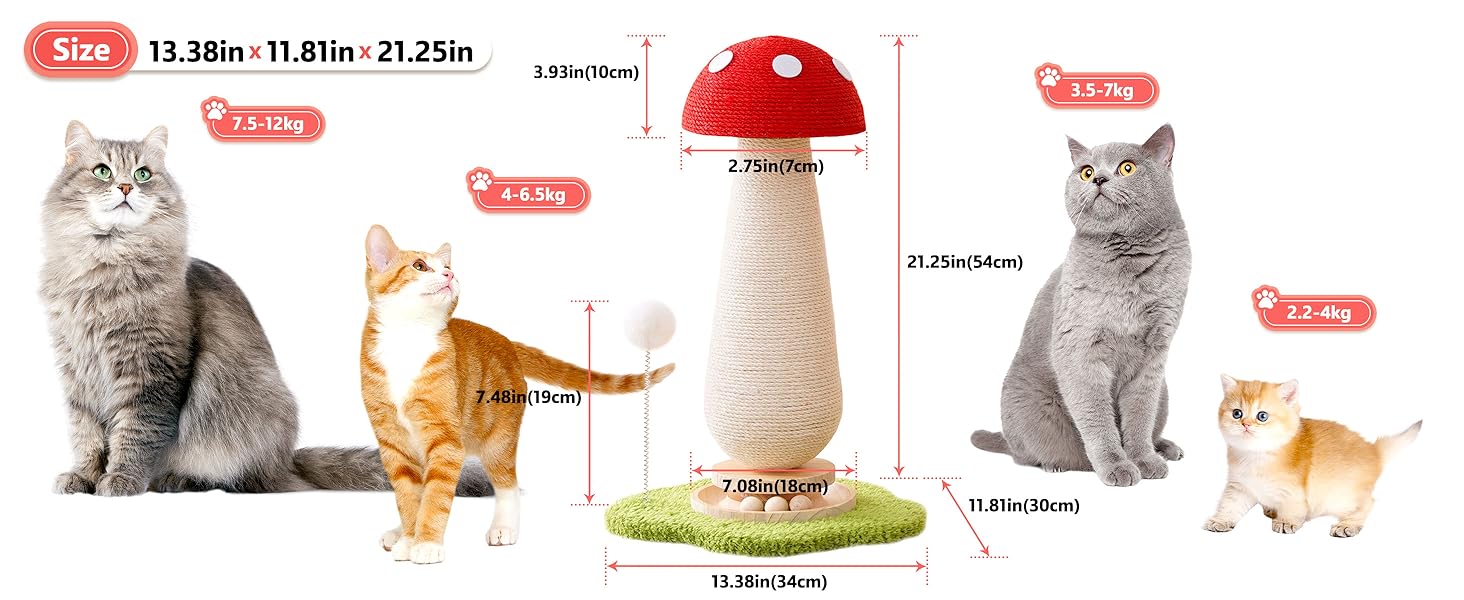 Mushroom Cat Scratching Post