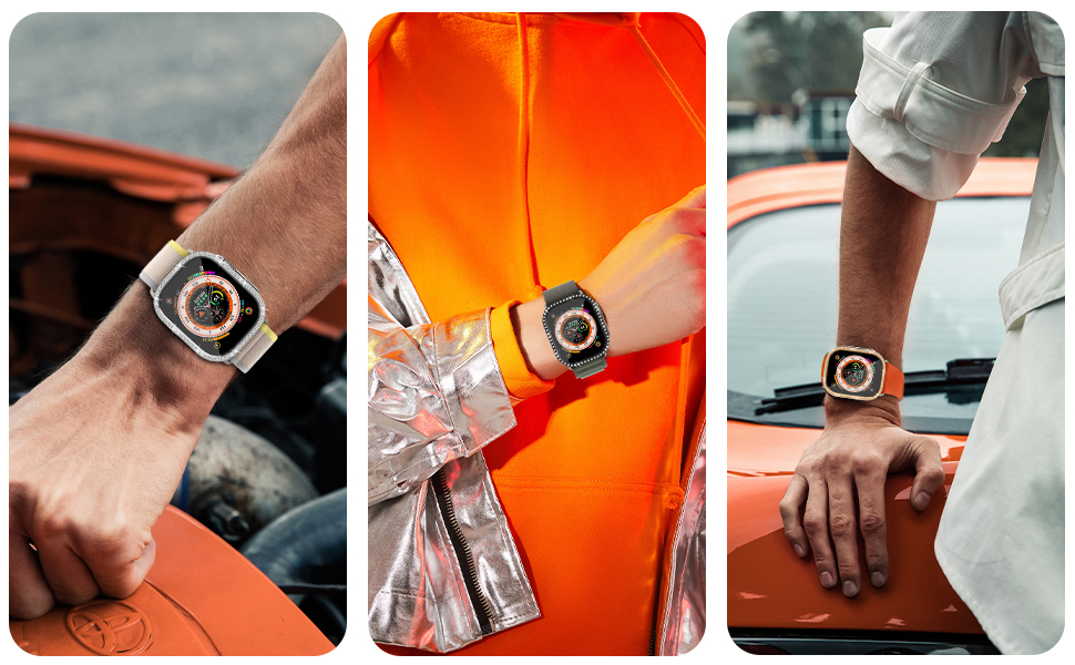 [2+2 Pack] Fvlerz Bling Case for Apple Watch Ultra/Ultra 2