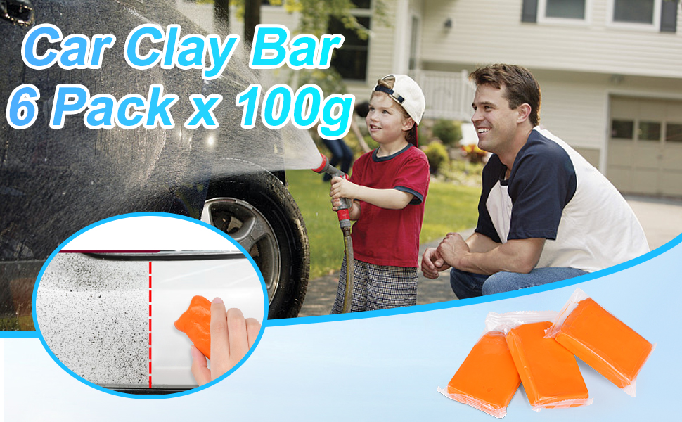 Clay Bar, 6 Pcs x 100g Clay Bar Kit, Premium Clay Bar for Car Detailing