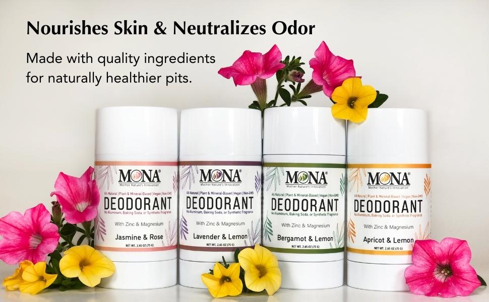 Nourishes skin and Neutralizes Odor, made with quality ingredients for naturally healthier pits.