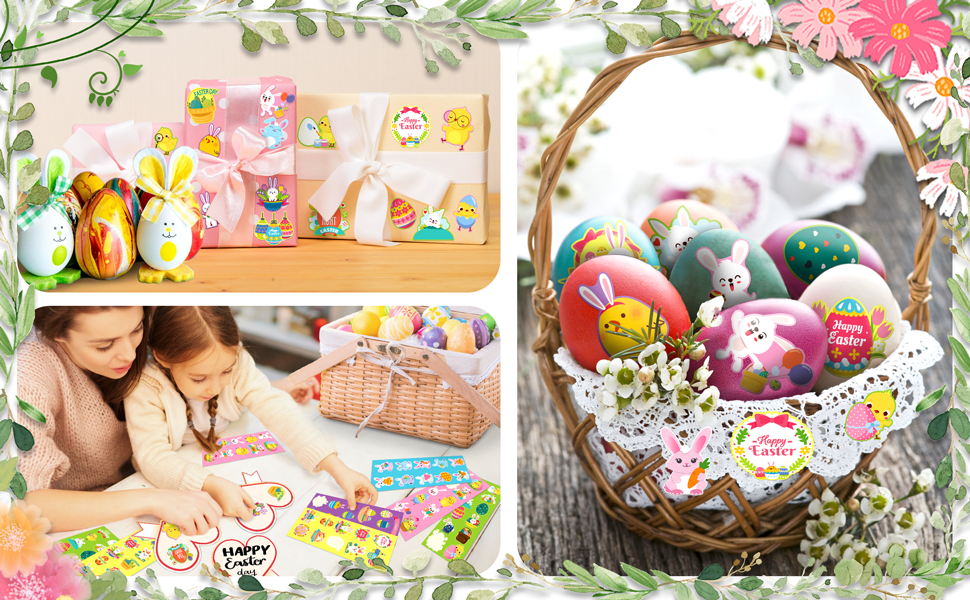 LINAYE 50 Sheets Easter Stickers for Kids 550PCS Assorted