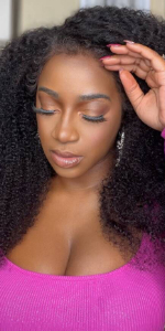  Kinky Edges Curly Lace Wig