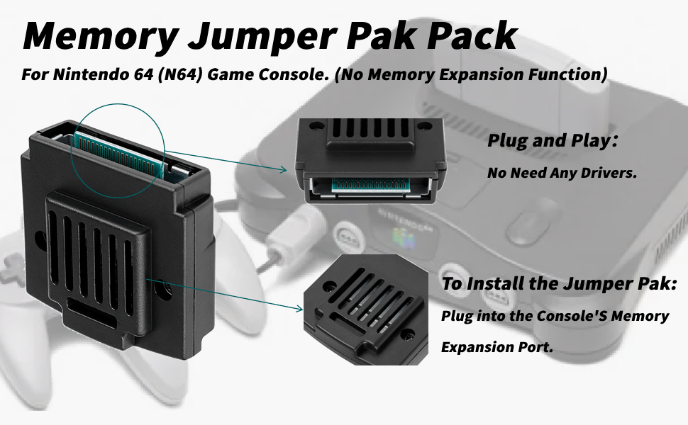 Amazon.com: Serounder Replacement Memory Jumper Pak Pack,N64