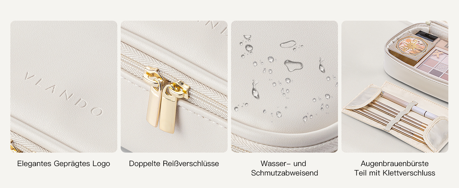 Vlando Klein Make Up Tasche Damen Multifunktionale Schminktasche aus wasserdichte Leder Tragbare Kosmetiktasche Organisa 2434fc93 C236 480a A21d C3c25291d4ec. CR0,0,1464,600 PT0 SX1464 V1