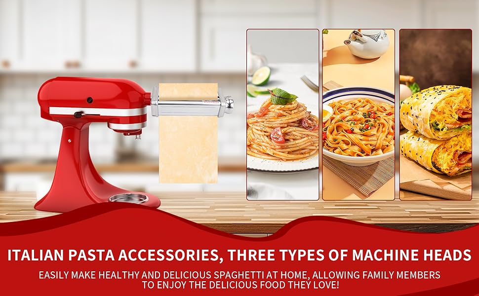 Pasta Attachment for Kitchenaid Stand Mixer, Pasta Maker