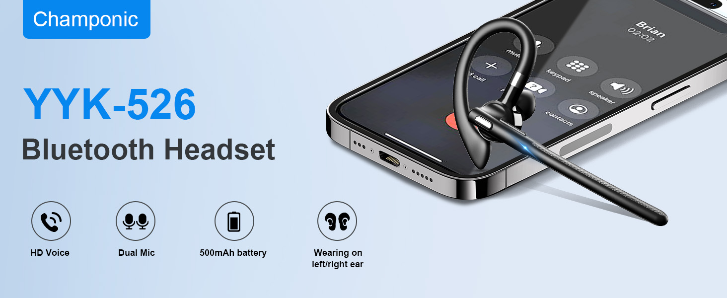 Bluetooth headset with microphone V5.4, let you enjoy high-quality music and clear calls.