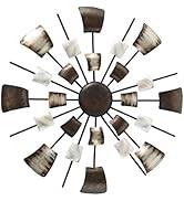 MODERNIST HOME Burst Metallic Wall Art, Artisan Crafted, Shades of Grey, Muted Silver and Burnish...