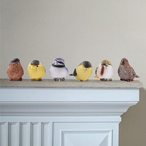 bird statues for mantel shelf