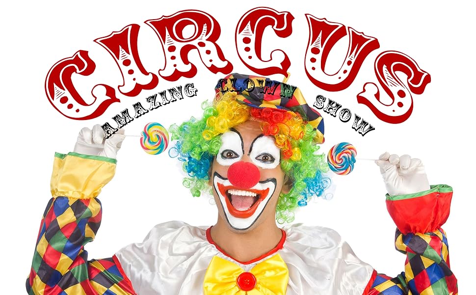 DELISOUL Clown Makeup Kit,Red White Black Face Paint