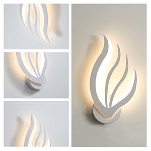 Applique LED, 14W Forma Di Foglia Creativa Lampada Muro Interno, 1100LM Lampada Da Parete In Acrilico Moderna Per Camera Da Letto, Corridoio, Soggiorno, Scale, Studio, 3500K 13 applique da parete
