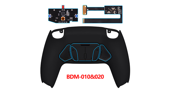 PlayStation4 - T-rise eXtremeRate Black Rubberized Grip Programable Rise 2.0 Remap
