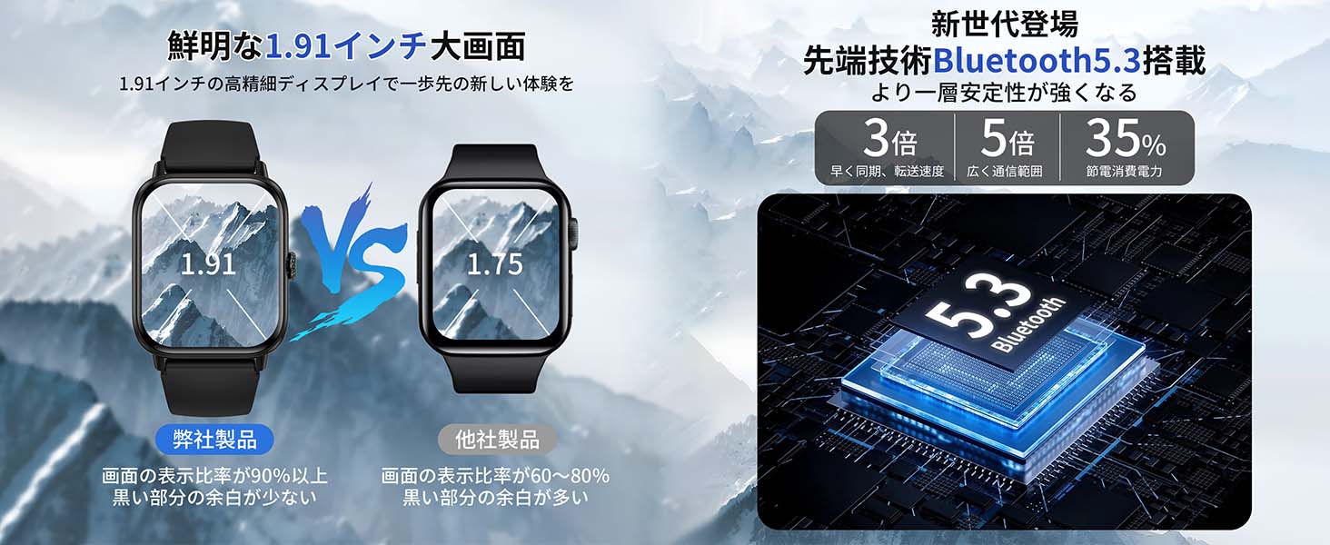 新世代 Z8 スマートウォッチ：大画面と Bluetooth5.3 の進化