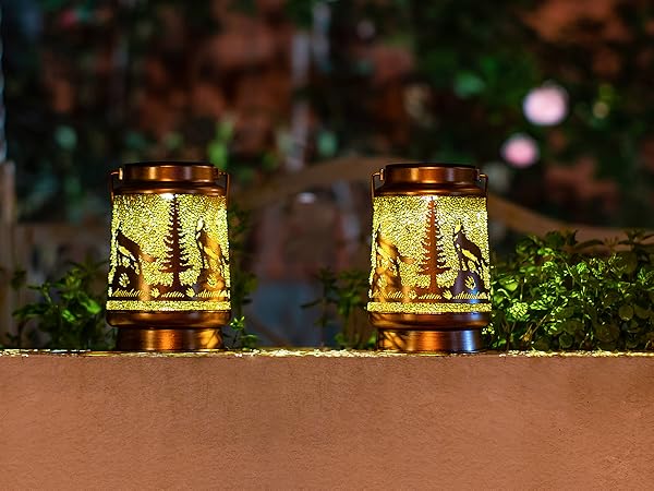 Amazon.com: Wolf Solar Lanterns Outdoor Waterproof Hanging