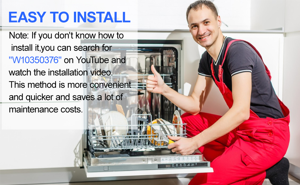 Upgraded W10350376 Dishwasher Top Rack Adjuster Parts For