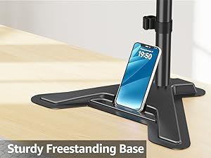 Dual Monitor Stand Freestanding & Height Adjustable Monitor Desk Mount